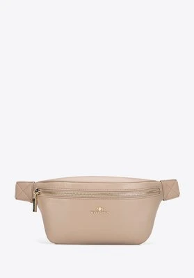 Damska nerka ze skóry naturalnej o fakturze groszkowej beżowa Wittchen