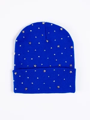 Damska niebieska czapka zimowa Shelvt