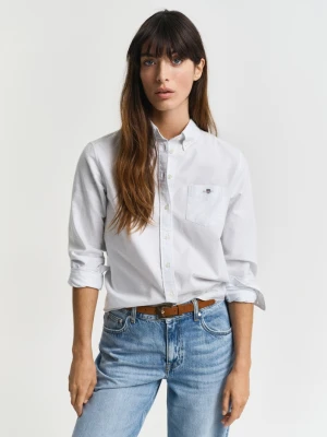 Damska niebieska klasyczna koszula w paski oxford o regularnym kroju GANT