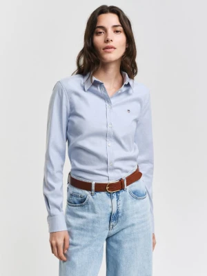 Damska niebieska koszula oxford slim fit stretch GANT
