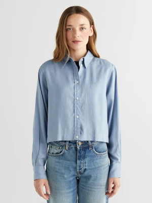 Damska niebieska koszula z lyocellu GANT