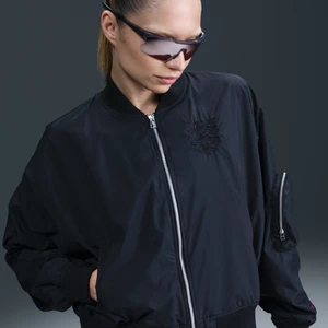 Damska oversizowa piłkarska kurtka typu bomberka Nike Anglia Essential - Czerń