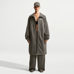 Damska parka z kapturem NikeSKIMS Crunchy Nylon - Szary