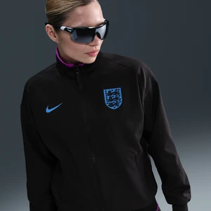 Damska piłkarska kurtka przedmeczowa Nike Dri-FIT Anglia Strike (wersja wyjazdowa) - Czerń
