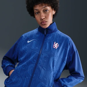 Damska piłkarska kurtka przedmeczowa Nike Dri-FIT Chelsea F.C. Strike - Niebieski