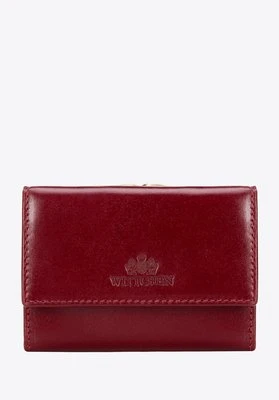 Damska portmonetka ze skóry naturalnej mała czerwona Wittchen