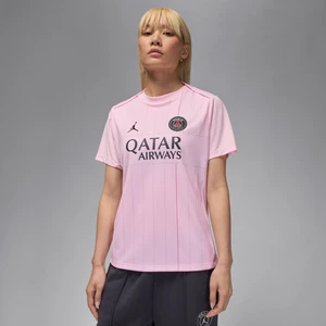 Damska przedmeczowa koszulka piłkarska Jordan Dri-FIT Paris Saint-Germain Academy Pro (wersja czwarta) - Różowy