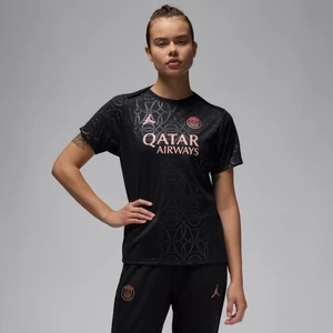 Damska przedmeczowa koszulka piłkarska Jordan Dri-FIT Paris Saint-Germain Academy Pro (wersja trzecia) - Czerń