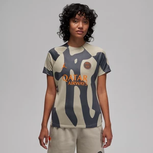 Damska przedmeczowa koszulka piłkarska Nike Dri-FIT Paris Saint-Germain Academy Pro (wersja trzecia) - Brązowy