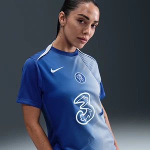 Damska przedmeczowa koszulka piłkarska Nike Dri-FIT Total 90 Chelsea F.C. Academy Pro (wersja trzecia) - Niebieski