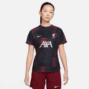 Damska przedmeczowa koszulka piłkarska z krótkim rękawem Nike Dri-FIT Liverpool F.C. Academy Pro - Czerwony