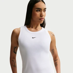 Damska przylegająca koszulka bez rękawów Nike - Biel
