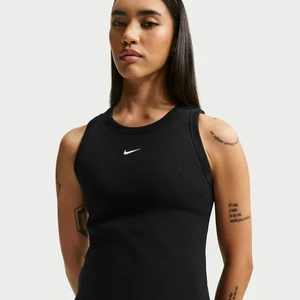 Damska przylegająca koszulka bez rękawów Nike - Czerń