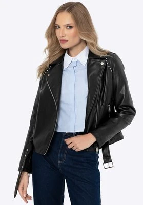 Damska ramoneska z nitami czarna Wittchen