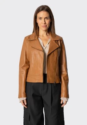 Damska ramoneska ze skóry naturalnej karmelowa Wittchen