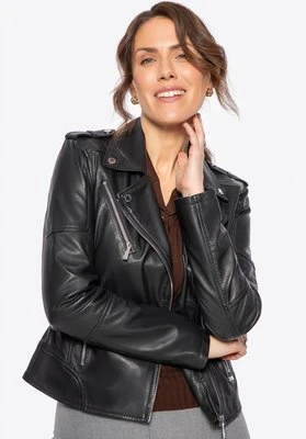 Damska ramoneska ze skóry owczej czarna Wittchen