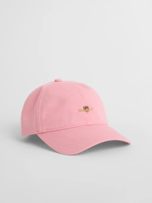 Damska różowa bawełniana czapka z daszkiem z diagonalu GANT