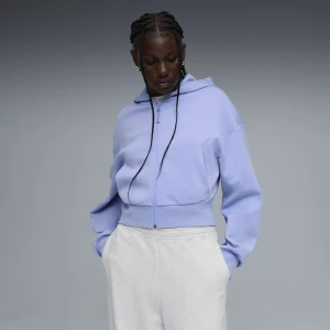 Damska rozpinana bluza z kapturem PUMATECH SENSE, Odzież, Fioletowy,