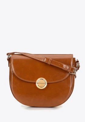 Damska saddle bag z klamrą brązowa Wittchen