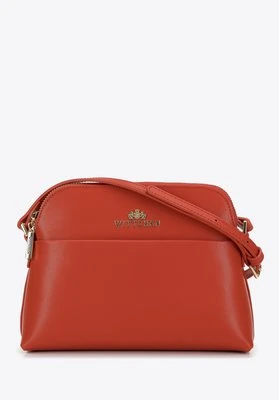 Damska saddle bag ze skóry prosta pomarańczowa Wittchen