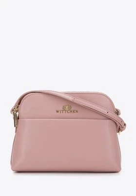 Damska saddle bag ze skóry prosta różowa Wittchen