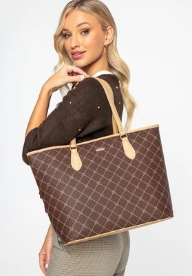 Damska shopperka w monogram brązowa Wittchen