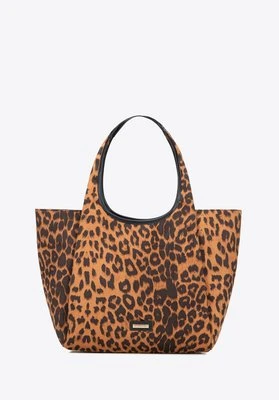 Damska shopperka w motyw panterki brązowa Wittchen