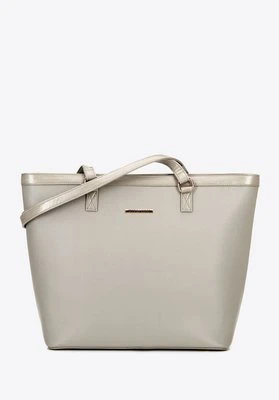 Zdjęcie produktu Damska shopperka z ekoskóry szaro - złota Wittchen