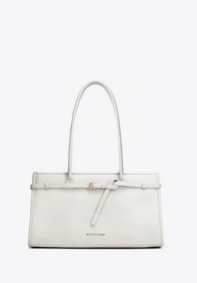 Damska shopperka z imitacji skóry podłużna złamana biel Wittchen