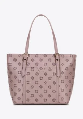 Damska shopperka z imitacji skóry z tłoczeniem zgaszony róż Wittchen