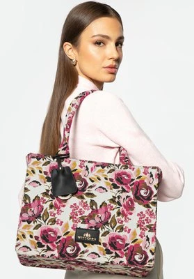 Damska shopperka żakardowa z chwostem multikolor Wittchen