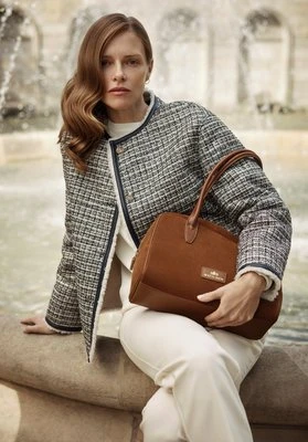 Damska shopperka ze skóry naturalnej o fakturze zamszu jasny brąz Wittchen