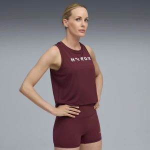 Damska skrócona koszulka na ramiączkach PUMA x HYROX CLOUDSPUN ThermoAdapt, Odzież, Czerwony,