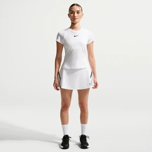 Damska spódnica z wysokim stanem do tenisa Dri-FIT NikeCourt Advantage - Biel
