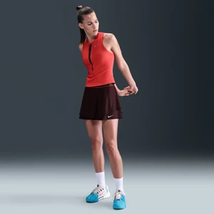 Damska spódnica z wysokim stanem do tenisa Dri-FIT NikeCourt Slam - Czerwony