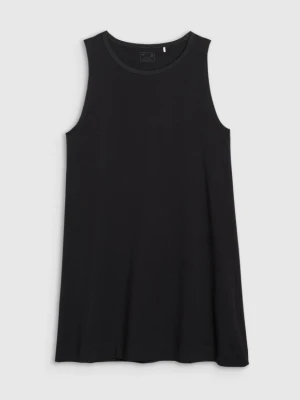 Damska sukienka letnia mini 4F 4FWSS25TDREF138 - czarna