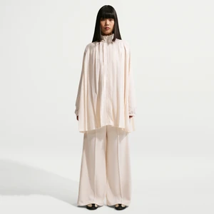 Damska sukienka mini z długim rękawem o kroju oversize Nike - Biel