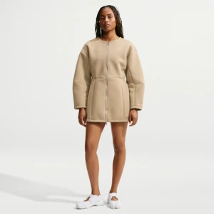 Damska sukienka o kroju oversize Nike Pregame Fleece - Brązowy