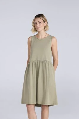 Damska sukienka plażowa z dżerseju - Green Animal