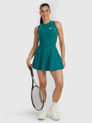 Damska sukienka tenisowa 4F 4FRAW25TFDRF004 - zielona