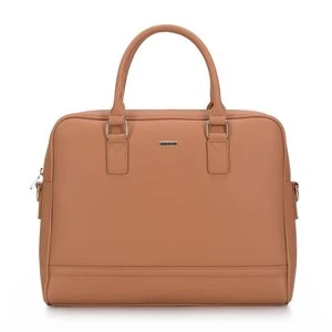 Damska torba na laptopa 11”/12” z ekoskóry klasyczna łososiowa Wittchen