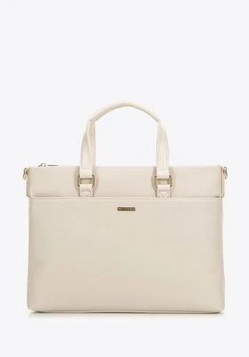 Damska torba na laptopa 13’’ z ekoskóry beżowa Wittchen