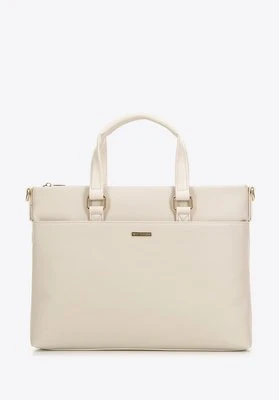 Damska torba na laptopa 13’’ z ekoskóry beżowa Wittchen