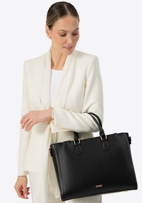 Damska torba na laptopa 14,5” z imitacji skóry czarna Wittchen