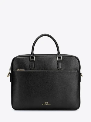 Damska torba na laptopa 15, 6" i dokumenty ze skóry naturalnej czarna Wittchen