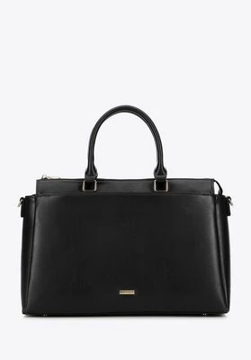 Damska torba na laptopa 15,6’’ z ekoskóry czarna Wittchen