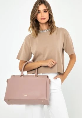 Damska torba na laptopa 15,6’’ z ekoskóry różowa Wittchen