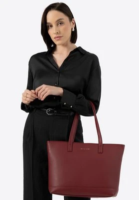 Damska torba na laptopa 15,6" z imitacji skóry bordowa Wittchen