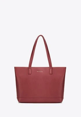 Damska torba na laptopa 15,6" z imitacji skóry bordowa Wittchen