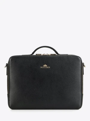 Damska torba na laptopa 15" dwukomorowa czarna Wittchen